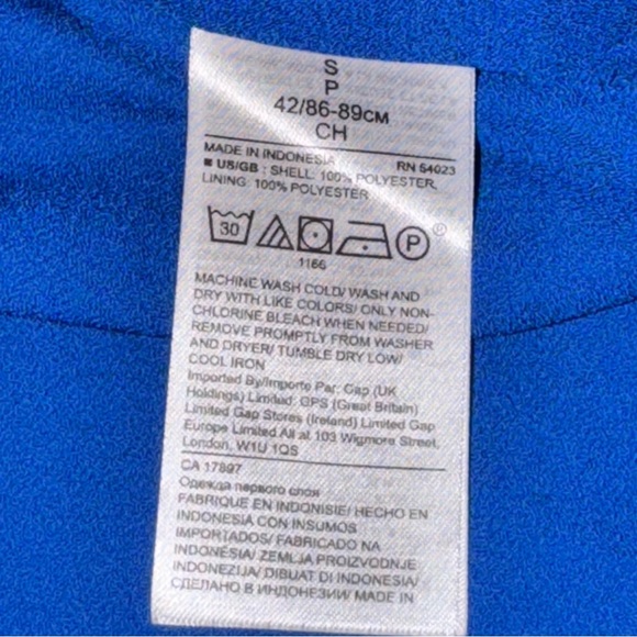 Banana Republic Bright Blue Pullover Blouse With Bell Sleeves Size Small - Picture 5 of 5